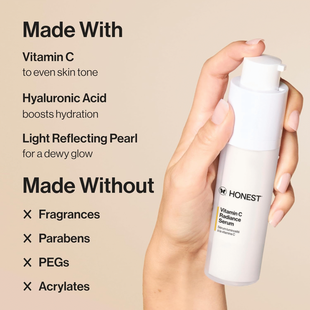 Honest Beauty Vitamin C Radiance Serum Review (2026): Is This Sparkling Serum Safe?