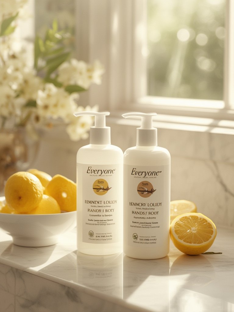 coconut and lemon lotion details