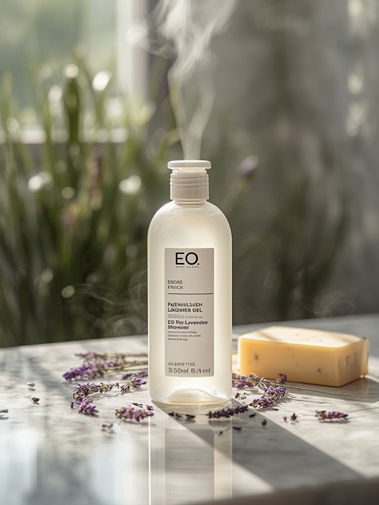 lavender shower gel details