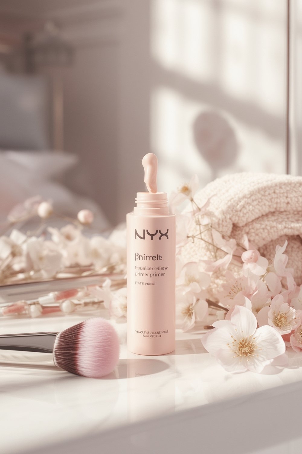 NYX Marshmellow Primer tube on a vanity